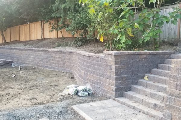 Mercer Island Area Retaining wall home construction
