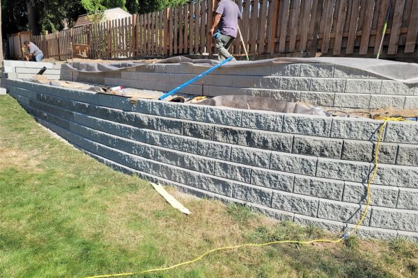 Finished Retaining Wall In Seattle