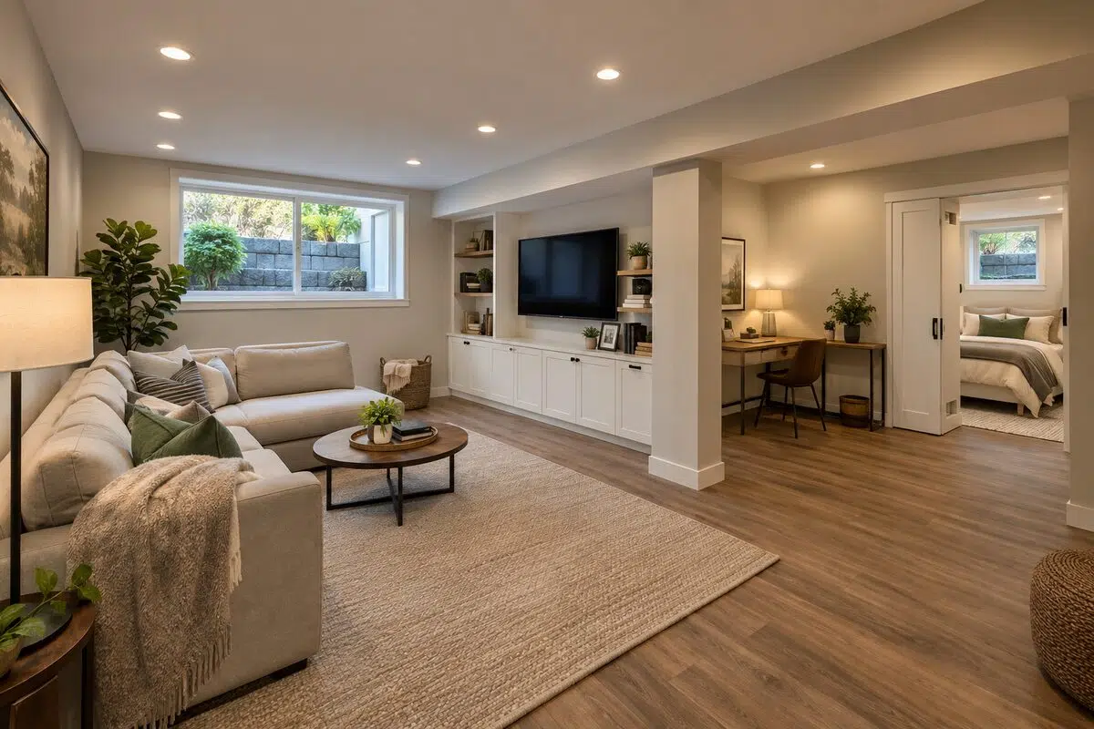 Home Remodeling Contractor in Bellevue, WA | CHC Remodel 9 Finished basement remodeling project in Bellevue