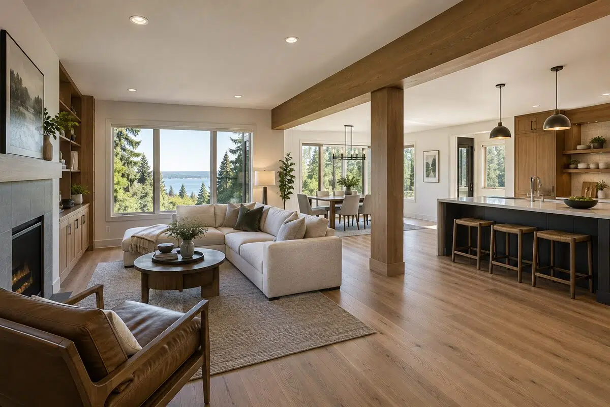 Home Remodeling Contractor in Bellevue, WA | CHC Remodel 18 Coordinated whole-home layout remodel in Bellevue