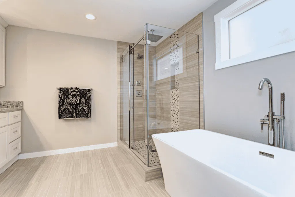 Kirkland Bathroom Remodeling | CHC Remodel 1 Completed Kirkland bathroom remodeling project with a bright modern design